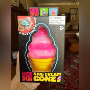 Schylling NeeDoh Nice Cream Cones PINK Ice Cream Swirl Squishy  2026 TikTok fav